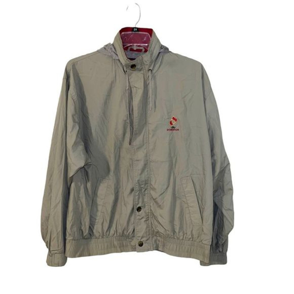 Duckster vintage zipped up embroidered The Dominion logo coat‎ jacket - Picture 1 of 7
